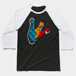 Retro Bowling Pins Baseball T-Shirt